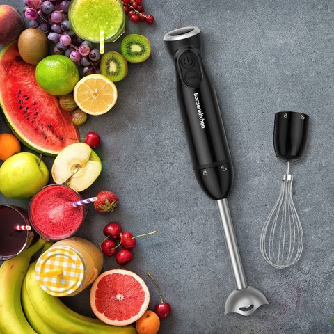 Mixer de Imersão Bonsenkitchen 300w, 12 Velocidades + Turbo, 3 em 1