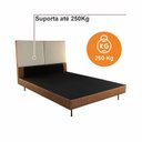 Ver mais imagens de Cama Estofada Casal com Estrutura Reforçada e Design Moderno Marte Marrom