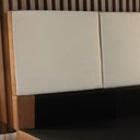Ver imagem 6 de Cama Estofada Casal com Estrutura Reforçada e Design Moderno Marte Marrom