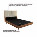Ver imagem 7 de Cama Estofada Casal com Estrutura Reforçada e Design Moderno Marte Marrom
