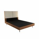 Ver imagem 2 de Cama Estofada Casal com Estrutura Reforçada e Design Moderno Marte Marrom
