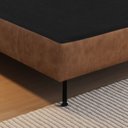 Ver imagem 5 de Cama Estofada Casal com Estrutura Reforçada e Design Moderno Marte Marrom