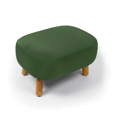 Puff Sala Decorativo Jhessy Madeira Suede D03 - D'rossi