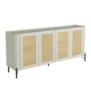 Ver imagem 2 de Buffet Mdf com Gaveta e Palha Natural L180 X A81,5cm Luna/preto F831s