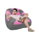Ver imagem 2 de Poltrona Paloma Escritório Sala Pé Plástico Suede Cinza e Suede Pink - Dominic Decor