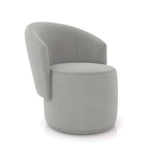 Poltrona Decorativa Orgânica Fixa para Sala Malu Suede M11 - D’Rossi