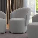 Ver imagem 2 de Poltrona Decorativa Orgânica Fixa para Sala Malu Suede M11 - D’Rossi