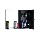 Ver imagem 5 de Armário para Banheiro com Espelho 1 Prateleira MDP 58cm Preto Pontto Lavabo