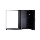 Ver imagem 4 de Armário para Banheiro com Espelho 1 Prateleira MDP 58cm Preto Pontto Lavabo