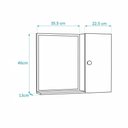 Ver imagem 2 de Armário para Banheiro com Espelho 1 Prateleira MDP 58cm Preto Pontto Lavabo