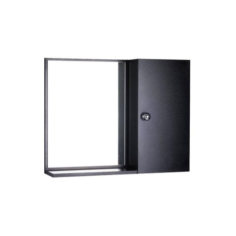 Armário para Banheiro com Espelho 1 Prateleira MDP 58cm Preto Pontto Lavabo