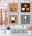 Ver imagem 2 de Quadro Decorativo Cozinha Copa Cantina Objetos Café Xícara - Moldura Branca