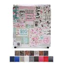 Ver imagem 2 de Puff Banqueta Quadrado Cubo Decorativo Courino e Suede Frases Rosa Courino