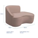 Ver imagem 5 de Kit Divã Recamier Orgânico Marrocos 160cm Lado Direito e 2 Poltronas Amore Linho Rose