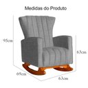 Ver imagem 6 de Kit Poltrona Balanço Melinda e Puff Jade Linho