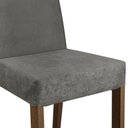 Ver imagem 5 de Conjunto Sala de Jantar Mesa Tampo de Vidro 4 Cadeiras Madesa Rustic-preto-silver