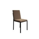 Ver imagem 5 de Conjunto de Jantar Mesa Mônaco 90cm Tampo Imbuia com 4 Cadeiras Estofadas Marrom - Cor: Preto