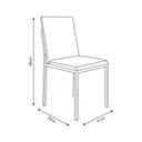 Ver imagem 3 de Conjunto de Jantar Mesa Mônaco 90cm Tampo Imbuia com 4 Cadeiras Estofadas Marrom - Cor: Preto