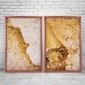Quadro com Moldura Chanfrada Espuma de Ouro ROSE METALIZADO - Grande - 2