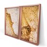 Quadro com Moldura Chanfrada Espuma de Ouro ROSE METALIZADO - Grande - 5