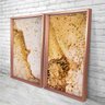 Quadro com Moldura Chanfrada Espuma de Ouro ROSE METALIZADO - Grande - 3