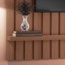 Ver imagem 5 de Painel Tv 60 Pol 160cm Suspenso Ripado Link Castanho - Hb Móveis
