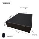 Ver imagem 4 de Cama Box com Bau Marrom Casal Premium Blindada Super Reforçada