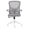 Cadeira Escritório Giratória Diretor Anm207d Anima Tela em Poliéster Cinza Base Rodízio Nylon - 3