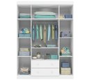Ver imagem 5 de Jogo de Quarto Infantil Elisa Branco Guarda Roupa e Cômoda 100% MDF - Phoenix Baby