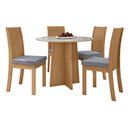 Ver imagem 2 de Conjunto Mesa Celebrare Com Tampo 4 Cadeiras Athenas Móveis Lopas
