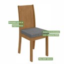 Ver imagem 7 de Conjunto Mesa Celebrare Com Tampo 4 Cadeiras Athenas Móveis Lopas