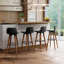 Ver imagem 1 de Kit 4 Banquetas Línea Sofisticado Estilo Escandinavo Preto