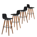 Ver imagem 3 de Kit 4 Banquetas Línea Sofisticado Estilo Escandinavo Preto