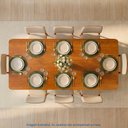 Ver imagem 2 de Mesa de Jantar Retangular 8 Lugares 210cm Tali CabeCasa MadeiraOriginals Marrom Cinamomo