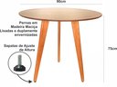 Ver imagem 4 de Mesa de Jantar Redonda Júlia de 90cm - Pés em Madeira Maciça