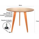 Ver imagem 4 de Mesa de Jantar Redonda Júlia de 90cm - Pés em Madeira Maciça