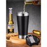 Copo Termico para Cerveja Cafe Cha em Inox com Tampa e Abridor de Cerveja 473ml - 1