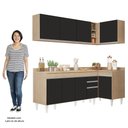 Ver imagem 5 de Armário de Cozinha Modulado de Canto Esquerdo 4 Peças Cp50 Balcão com Tampo Castanho/preto - Lumil L
