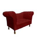 Ver imagem 2 de Recamier Divã Rio 1,50m Suede Vinho - Dominic Decor