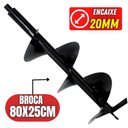 Ver imagem 2 de Broca Grande Para Perfurador de Solo 80x25cm Com Bitola do Eixo de Conexão Interna 20mm