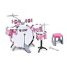 BATERIA INFANTIL ROSA ROCKY GIRL GRANDE 10 PEÇAS CRIANÇA COM PEDAL INSTRUMENTO MUSICAL MENINAS - 1