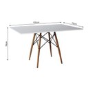 Ver imagem 2 de Conjunto de Mesa de Jantar Retangular 120x75 Tampo de Madeira Branco com 4 Cadeiras Ver