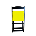 Ver imagem 2 de Conjunto Mesa Dobrável com 4 Cadeiras Preto Estofado Amarelo Kit Bar Restaurante