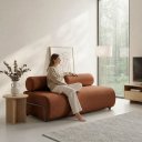 Ver imagem 7 de Sofá 3 Lugares e Puff para Sala Orgânico Nara Base Fixa Moderno Bouclê D03 - D'Rossi