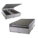 Ver imagem 1 de Conjunto Box Baú Queen Miami Branco 158x198x69 Espuma D33