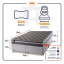 Ver imagem 2 de Conjunto Box Baú Queen Miami Branco 158x198x69 Espuma D33