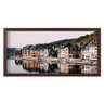 Tela com Moldura Slim Casas Frente ao Mar 60x130cm MADEIRA ESCURA - 2