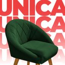 Ver imagem 6 de Kit 8 Poltrona Sala Decorativa Louis Veludo Verde Pés Palito Castanho