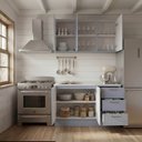 Ver imagem 2 de Cozinha Planejada 2 Peças com Tampo Marselha CabeCasa MadeiraOriginals Azul/Sereno