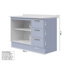 Ver mais imagens de Cozinha Planejada 2 Peças com Tampo Marselha CabeCasa MadeiraOriginals Azul/Sereno